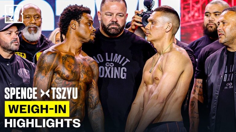 Errol Spence Jr. vs. Tim Tszyu | Official weigh-in highlights & final head-to-head