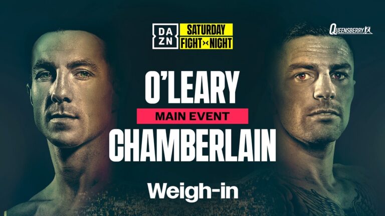 PIERCE O’LEARY VS. MARK CHAMBERLAIN WEIGH IN LIVESTREAM