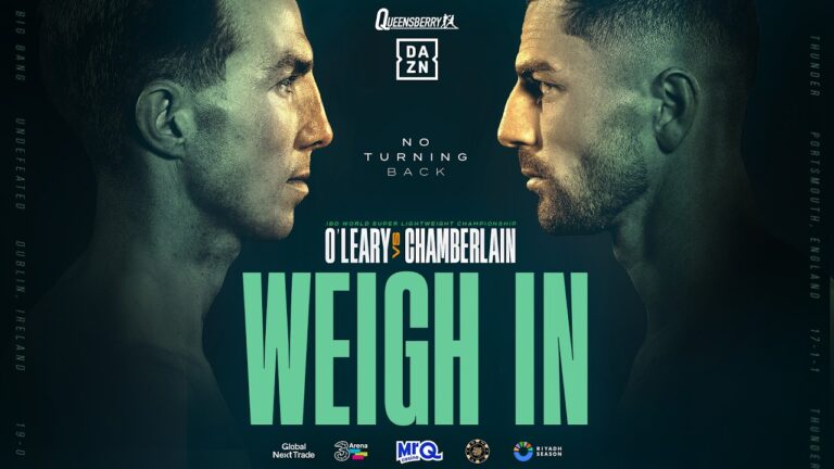 LIVE Weigh-In | Pierce O’Leary vs Mark Chamberlain | No Turning Back 🇮🇪