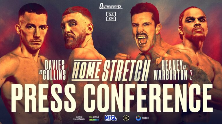 LIVE Launch Press Conference | Liam Davies vs Nathaniel Collins | Home Stretch 💥