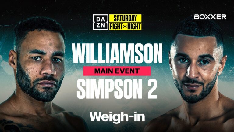 TROY WILLIAMSON VS. CALLUM SIMPSON II WEIGH IN LIVESTREAM