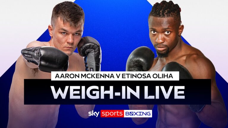 WEIGH-IN LIVE! 🚨 Aaron McKenna v Etinosa Oliha | IBF middleweight world title