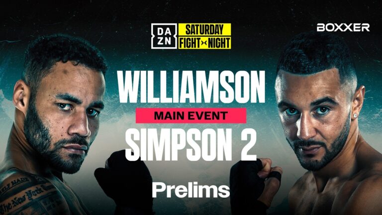 TROY WILLIAMSON VS. CALLUM SIMPSON II PRELIMS LIVESTREAM