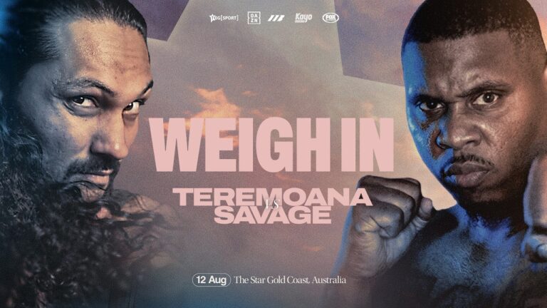 Teremoana Teremoana vs DeAndre Savage Weigh In | Matchroom Boxing