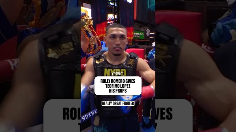 Rolly Romero Gives Teofimo Lopez His Props