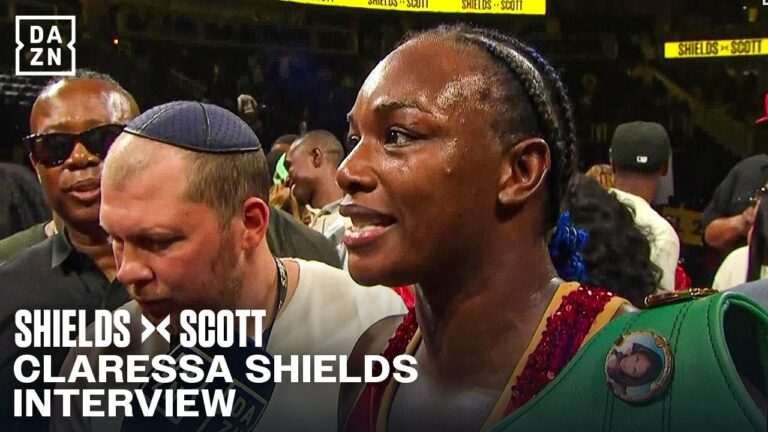 Claressa Shields REACTS to finishing Kaye Scott and reveals what’s NEXT! 👀 | Post-Fight Interview