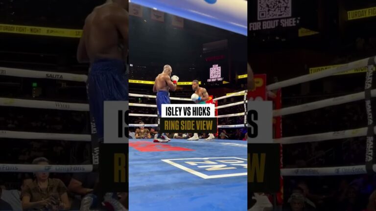 Isley vs Hicks ring side view!
