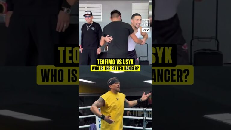Who’s got the BETTER dance moves between Teofimo Lopez and Usyk? 👀🕺
