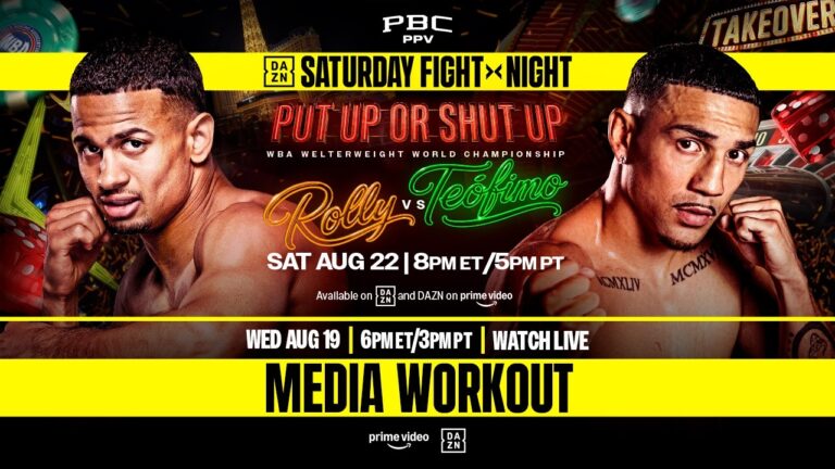 Rolly vs. Teofimo MEDIA WORKOUT LIVESTREAM