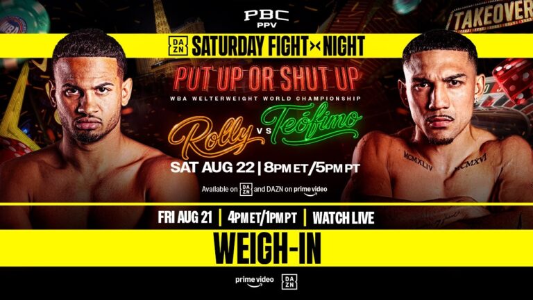 Rolly vs. Teofimo WEIGH-IN LIVESTREAM