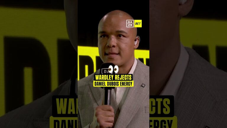 Fabio Wardley wasn’t reacting to ‘give me that face-to-face s**t boy’ from Daniel Dubois just yet 😂