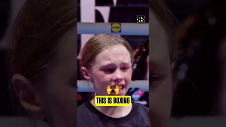 A beautiful moment as Katie Taylor invites a young fan in the ring to have a move around with her 🥹