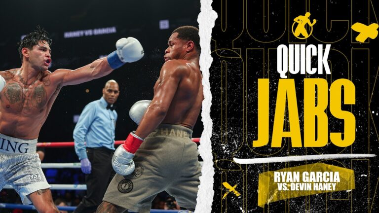 Quick Jabs | Ryan Garcia vs. Devin Haney | King Ry…crazy as a fox! 👑