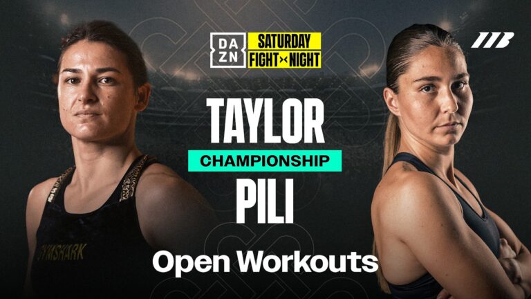 KATIE TAYLOR VS. FLORA PILI OPEN WORKOUT LIVESTREAM
