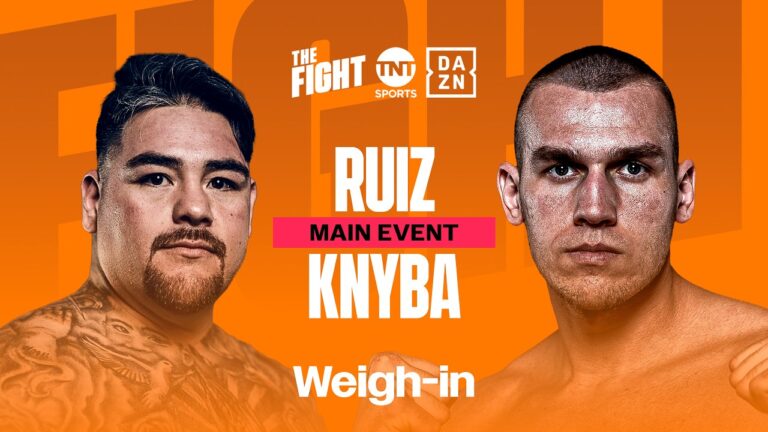 ANDY RUIZ VS. DAMIAN KNYBA WEIGH IN LIVESTREAM