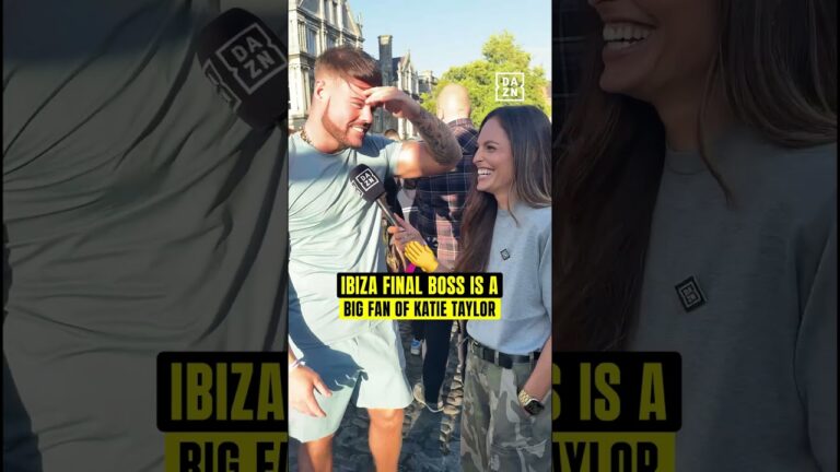The Ibiza Final Boss is fighting next week, but he couldn’t miss Katie Taylor in a stadium fight 👀