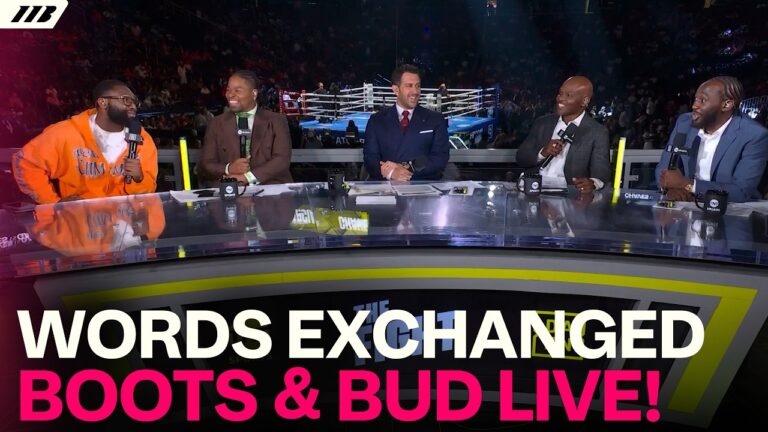 ‘Easy Work!’ 🍿 Terence Crawford and Jaron Ennis Exchange Words Live On TV | Matchroom Boxing