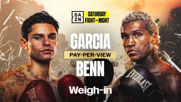RYAN GARCIA VS. CONOR BENN WEIGH IN LIVESTREAM