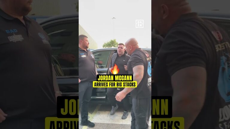 Jordan McCann arrives for Big Stacks fight with Dennis McCann in branded car 👀