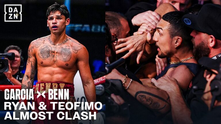 Ryan Garcia and Teofimo Lopez almost CLASH on stage after Ryan calls him out!
