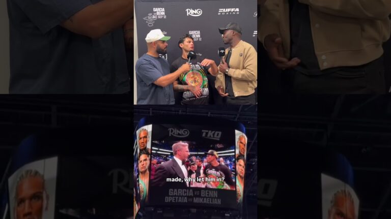Ryan Garcia wasn’t worried about Teofimo getting in the ring 🙄 #garciabenn