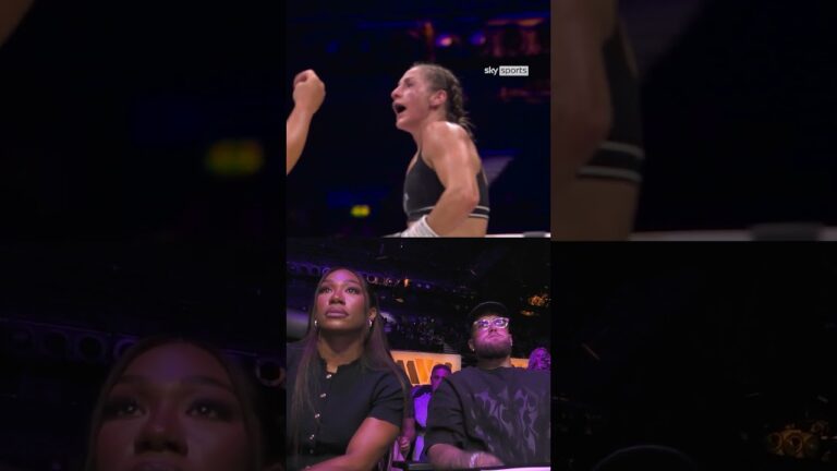 Alycia Baumgardner showed no emotion when rival Caroline Dubois knocked down Amelia Moore 🥊👀
