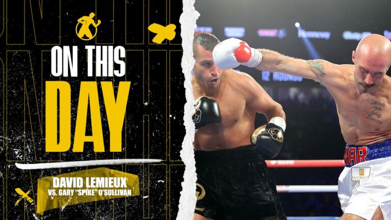 OTD | David Lemieux vs. Gary “Spike” O’Sullivan | 💥 ONE PUNCH. ONE ROUND.