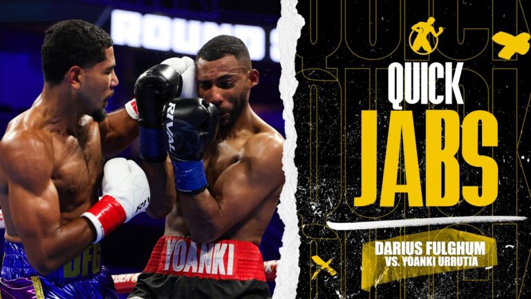 Quick Jabs | Darius Fulghum vs. Yoanki Urrutia | “DFG” IS READY FOR WAR! 🥊
