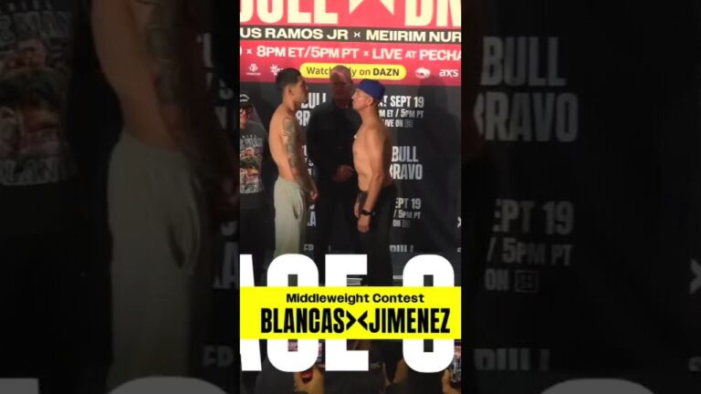 Middleweights Blancas and Jimenez weigh-in