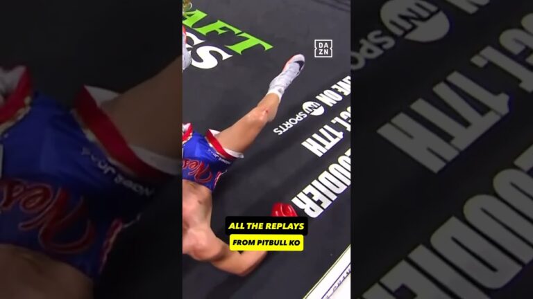 ALL THE REPLAYS OF THAT PITBULL KO!!!