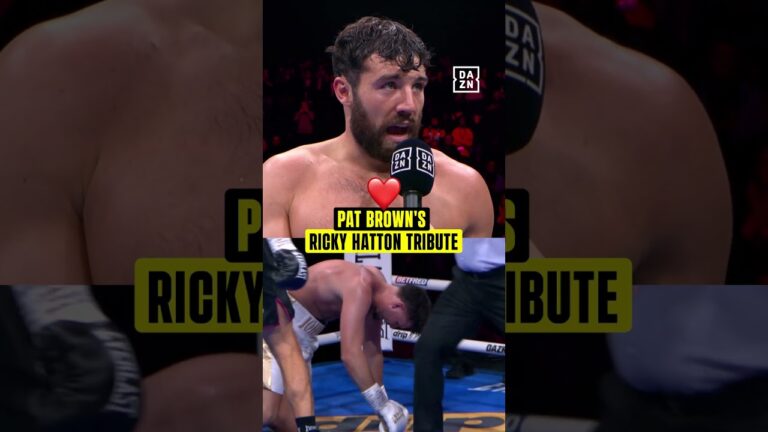 Pat Brown delivered a Hatton-esque body shot finish last night 🔥