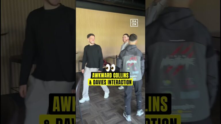 Liam Davies & Nathaniel Collins have EXTREMELY awkward backstage interaction 2 days from their fight