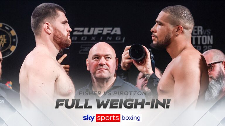 Johnny Fisher vs Michael Pirotton FULL weigh-in including undercard!