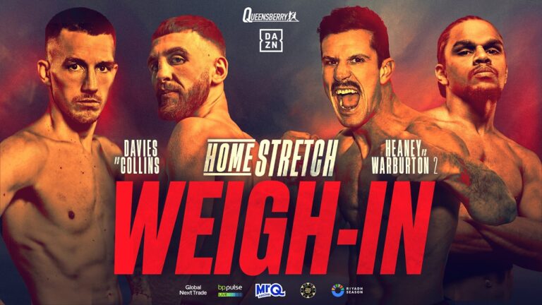 LIVE Weigh-In | Liam Davies vs Nathaniel Collins | Home Stretch 💥