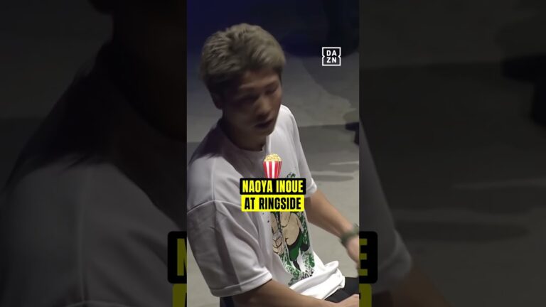 A concerned Naoya Inoue watches on 👀