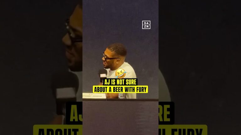 Anthony Joshua wasn’t accepting that beer with Tyson Fury just yet 🍺😂