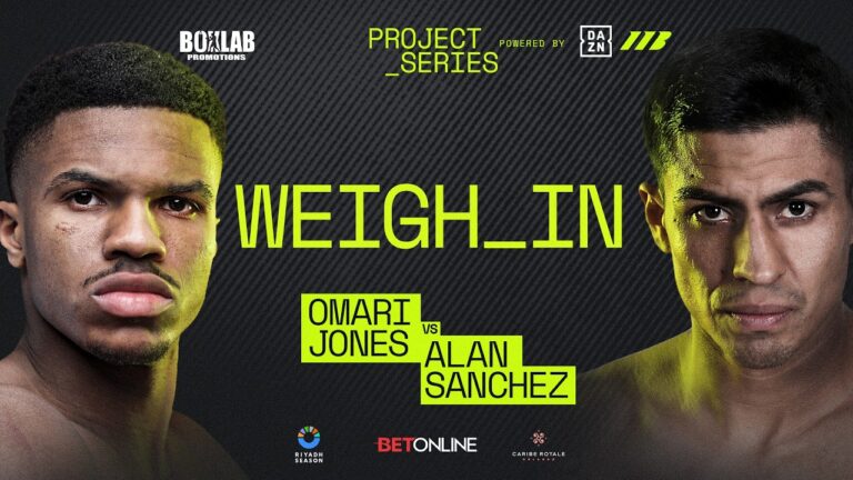 Omari Jones vs Alan Sanchez | Project Series Weigh-In | Matchroom Boxing