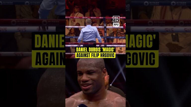 Daniel Dubois was so proud of himself after his win over Filip Hrgovic 🥹
