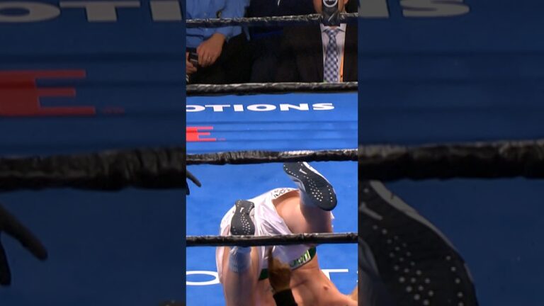 Charlo hit Hogan so hard he started tumbling in the ring