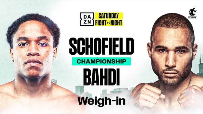 FLOYD SCHOFIELD VS. LUCAS BAHDI WEIGH IN LIVESTREAM