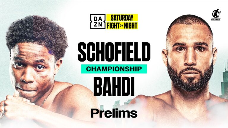 FLOYD SCHOFIELD VS. LUCAS BAHDI PRELIMS LIVESTREAM