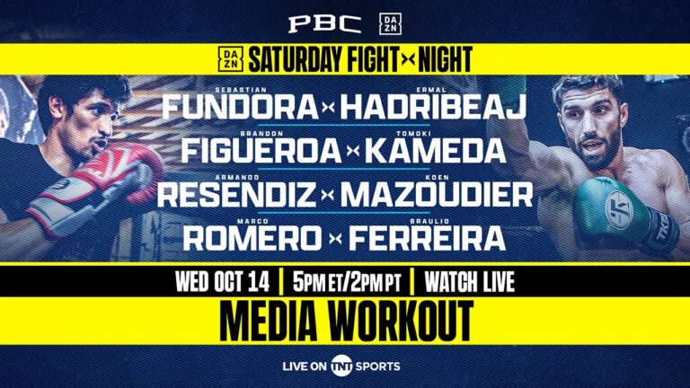 Fundora vs. Hadribeaj MEDIA WORKOUT LIVESTREAM