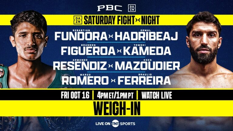 Fundora vs. Hadribeaj WEIGH-IN LIVESTREAM