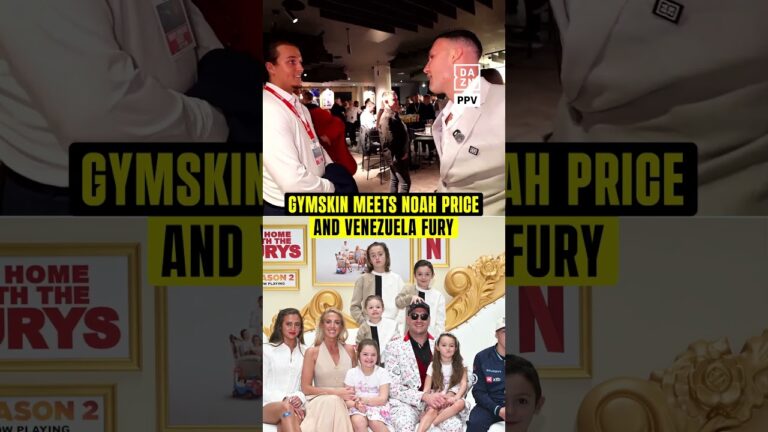 GymSkin ran into Tyson Fury’s daughter, Venezuela, and her husband, Noah Price 🤝 #DuboisWardley2