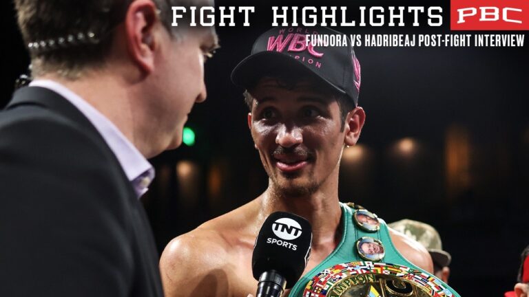 Sebastian Fundora’s Immediate Reaction to His KO Win Over Mazoudier