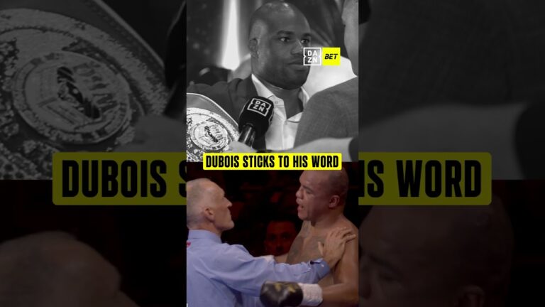 Daniel Dubois does not play nice until business is complete 😤
