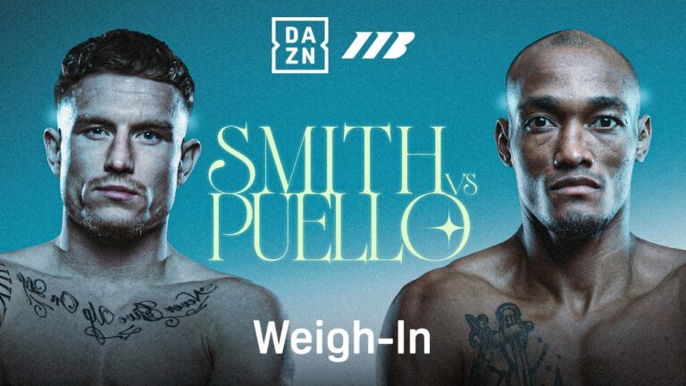 DALTON SMITH VS. ALBERTO PUELLO WEIGH IN LIVESTREAM