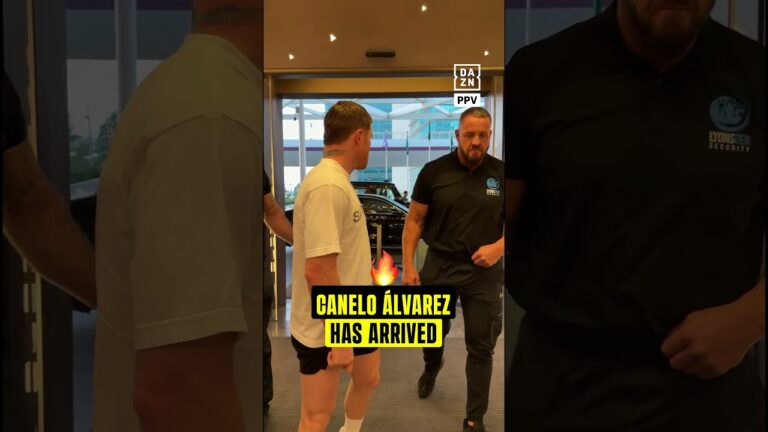 Canelo Álvarez arrives for his fight week with Christian Mbilli 🥊#CaneloMbilli