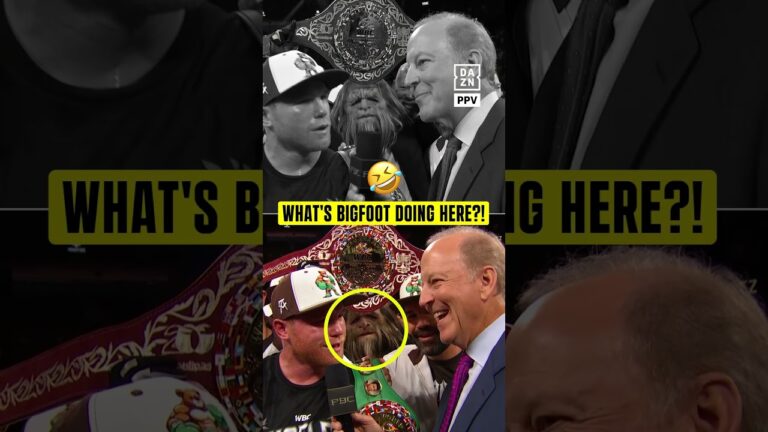 Bigfoot❓ Chewbacca⁉️ Canelo had some questionable figures in his entourage 🤣 #CaneloMbilli