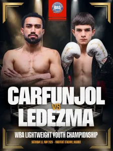 Carfunjol and Ledezma Esparza Clash for WBA Youth Glory – World Boxing Association
